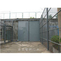 监狱钢板电动推拉门