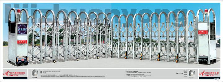 不锈钢伸缩门---A56大圆弯加强型、A56大圆弯叉型 