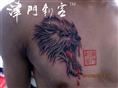 天津纹身津门刺客狼头纹身 
