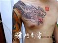 天津纹身津门刺客纹身作品过肩龙纹身 