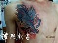 天津纹身津门刺客麒麟纹身 