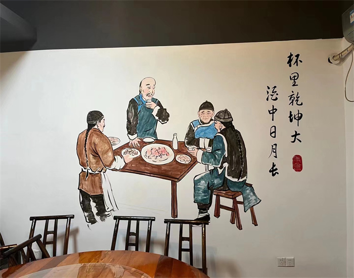 长沙餐厅墙绘设计