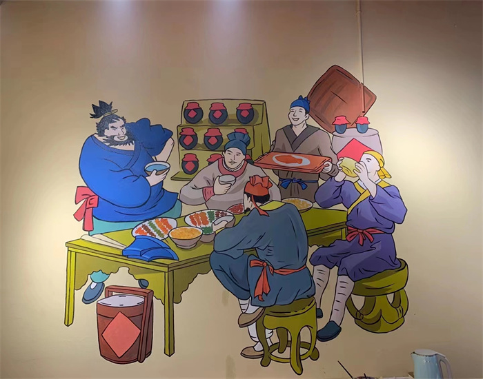 长沙饭店墙绘壁画