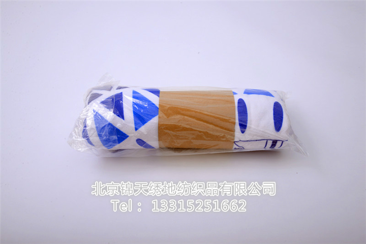 割绒活性印花圆形沙滩巾 