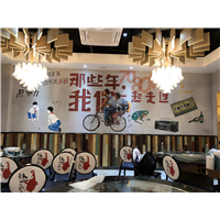 深圳火锅店墙绘设计