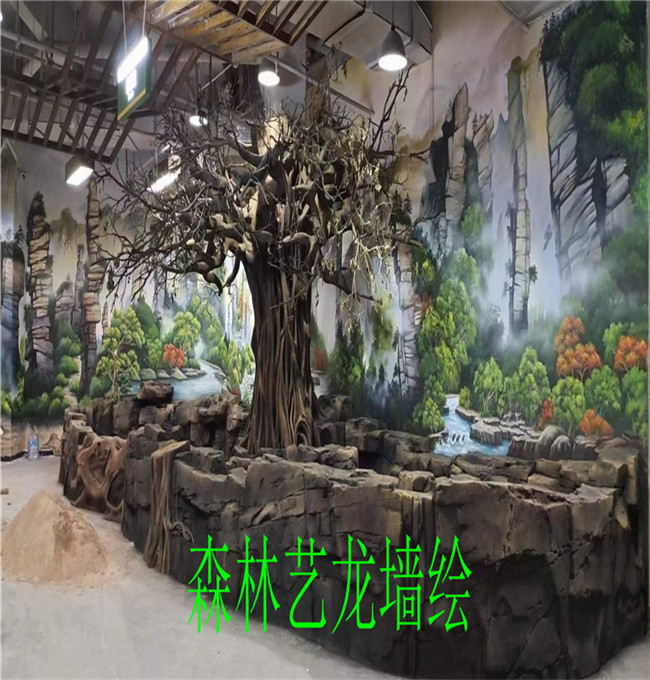 中山餐厅墙绘 