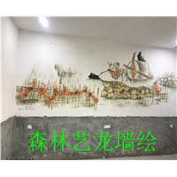 中山餐厅彩绘 