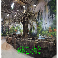 中山餐厅墙绘 