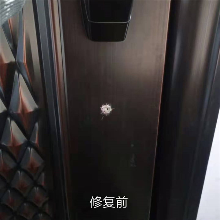 修复前包头铜门修复包头亿达家具维修美容 