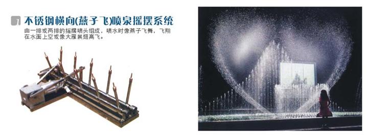 横向摇摆系统、广西音乐喷泉工程、广西瀑布喷泉工程 