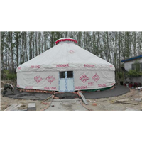 新疆蒙古包搭建 