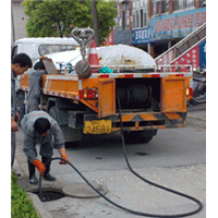 高压车疏通各种大小型管道 
