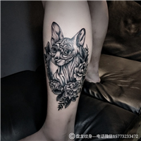湘潭正规专业纹身店|**猫纹身作品 