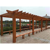 乌兰察布哪里有防腐木花架定做厂家