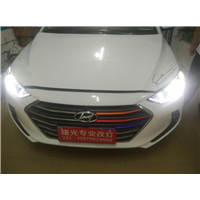 现代领动升级定制版海拉五双光透镜欧司朗灯泡和奥迪专用华科安定 