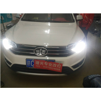 一汽森雅R7升级海拉五双光透镜氙气灯 