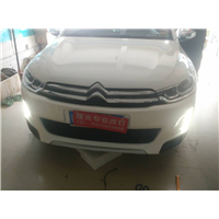 雪铁龙C3RX升级原厂新款Q5双光透镜汗雷灯泡和安定 