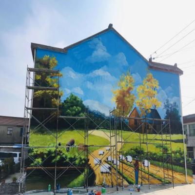 重庆餐馆壁画 