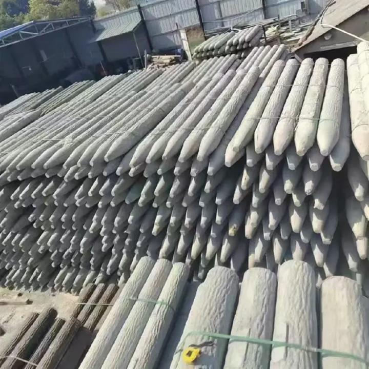 长沙专业厂家定制河道水泥仿木树桩