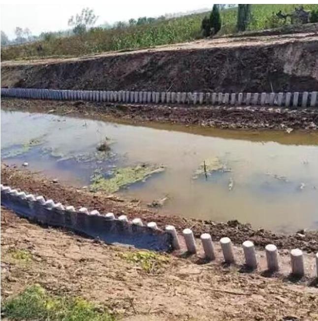 水泥仿木桩河道护岸的环保新选择
